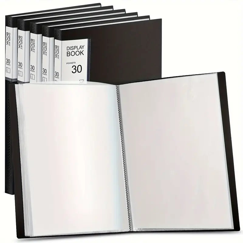 6 Pack Binder With Plastic Sleeves 30 Pocket Presentation Book Binder