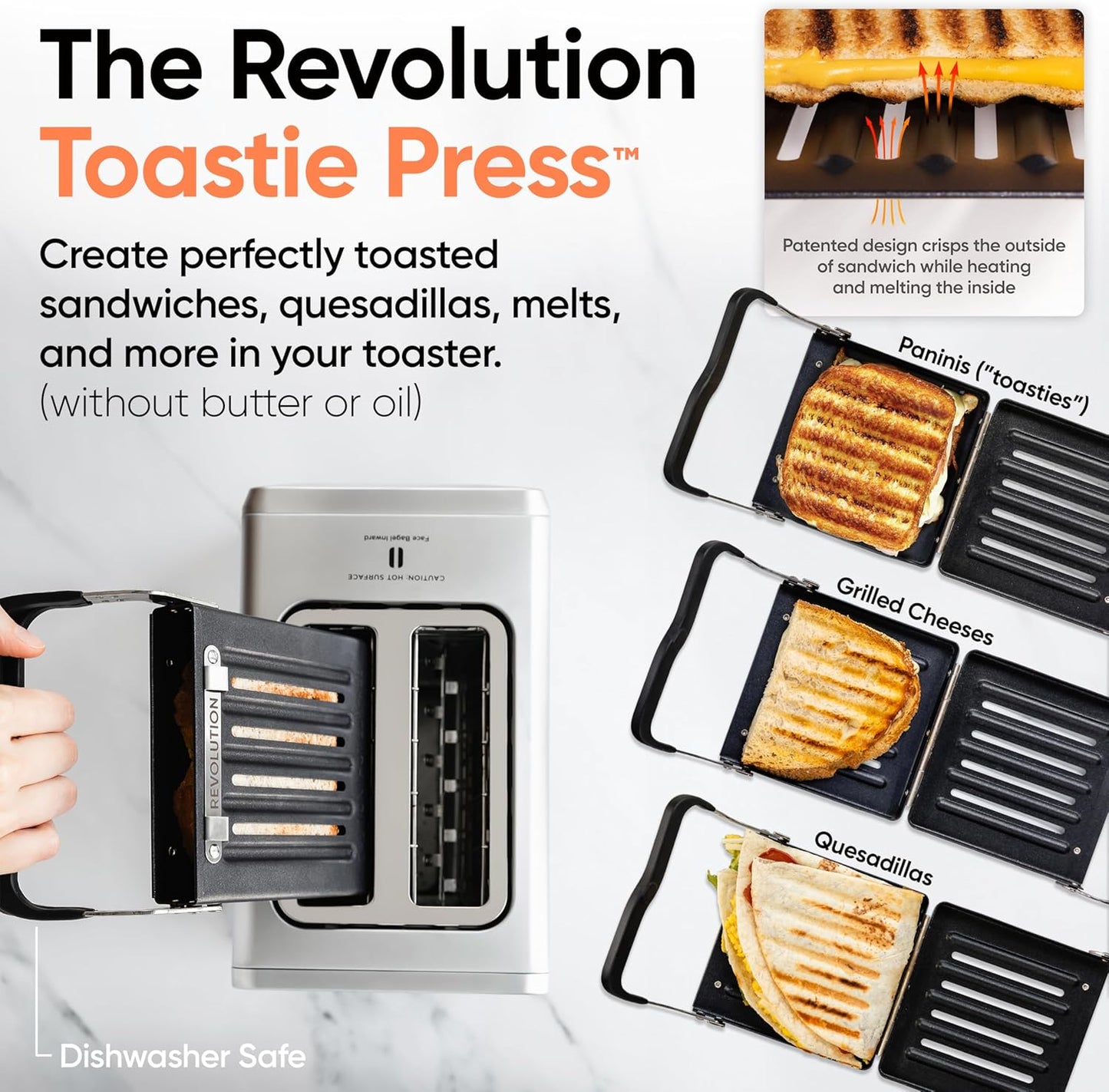 Smart 2-Slice Toaster Bundle with Toastie Press | Wide Slots, InstaGLO Tech & Touchscreen | Perfect for Bread, Bagels, Waffles & More