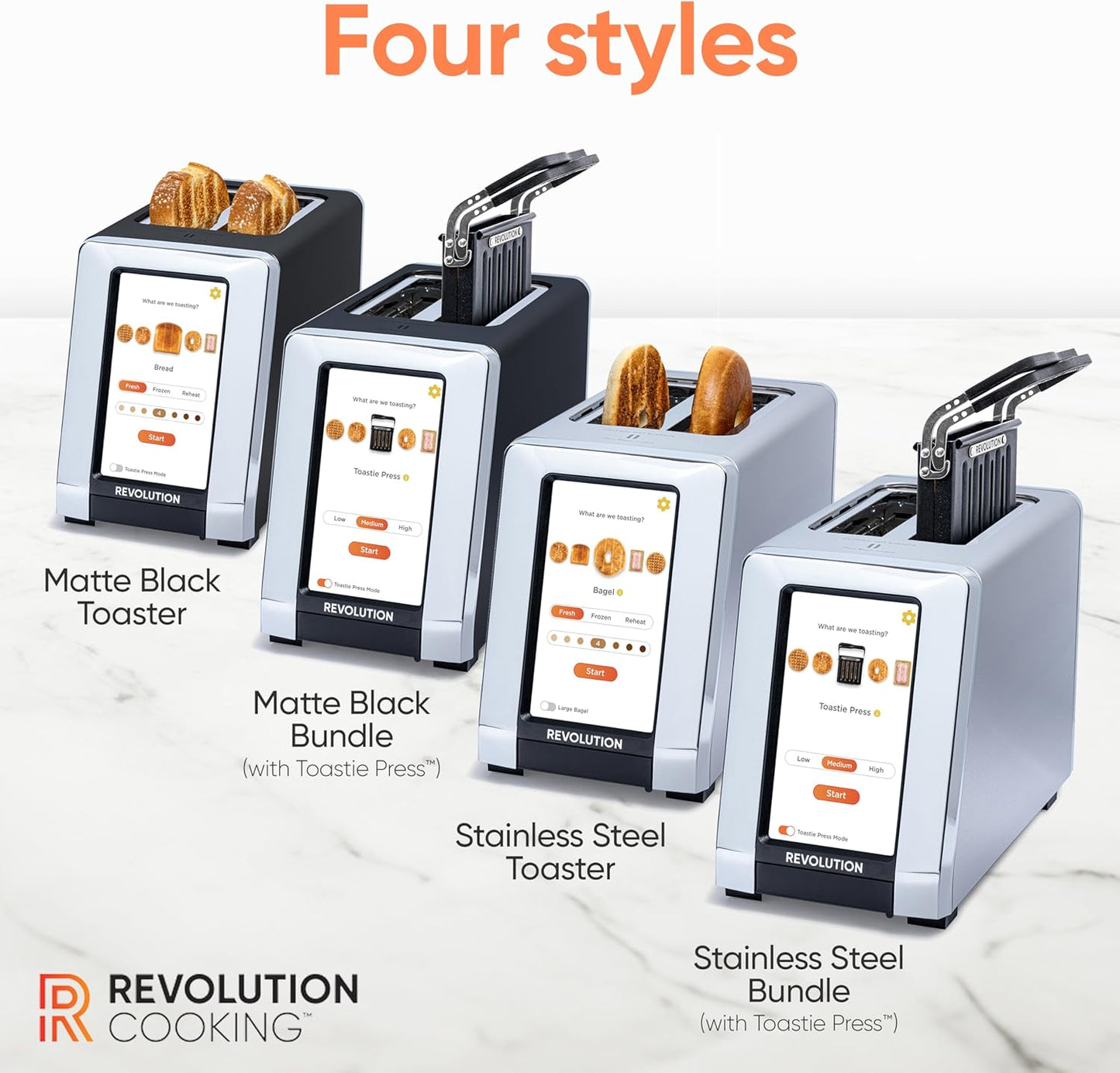Smart 2-Slice Toaster Bundle with Toastie Press | Wide Slots, InstaGLO Tech & Touchscreen | Perfect for Bread, Bagels, Waffles & More