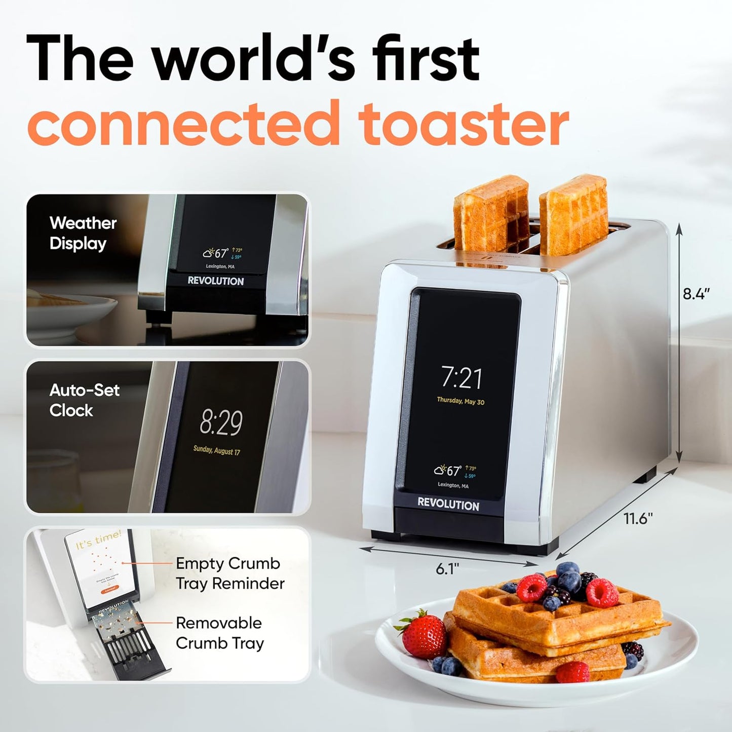 Smart 2-Slice Toaster Bundle with Toastie Press | Wide Slots, InstaGLO Tech & Touchscreen | Perfect for Bread, Bagels, Waffles & More