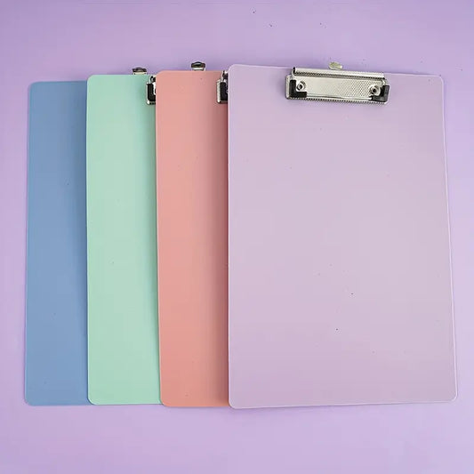 12pcs Durable PP A4 Clipboards - Multi-Color, Thick File